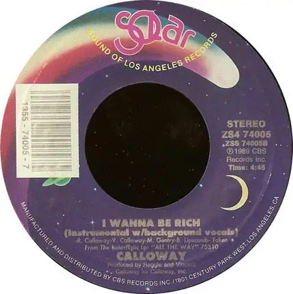 Calloway - I Wanna Be Rich