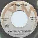 7inch Vinyl Single - Captain And Tennille - I'm On My Way - Terre Haute Pressing