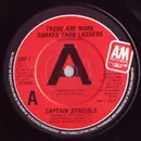 7inch Vinyl Single - Captain Sensible - There Are More Snakes Than Ladders