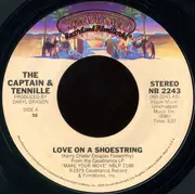 7inch Vinyl Single - Captain And Tennille - Love On A Shoestring / How Can You Be So Cold