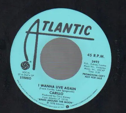 Carillo - I wanna live again