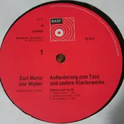 LP - Carl Maria von Weber - Malcolm Frager - Aufforderung Zum Tanz: Rondo Brillante, Op.62 / Momento Capriccioso, Op. 12 / Sonate D-moll, Op. 49
