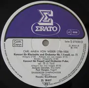 LP - Weber - Klarinettenkonzert F-dur, Fagottkonzert F-dur, Concertino Für Horn E-moll