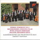 CD - Weber, Bartholdy ,Wolf ,Wagner - Symphony No.1 / Sinfonia No.10 / Italian Serenade / Siegfried Idyll