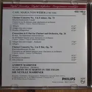 CD - Weber - Clarinet Concertos Nos. 1&2, Concertino For Clarinet