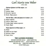 CD - Carl Maria von Weber , The Gaudier Ensemble - Piano Quartet • Quintet For Clarinet And Strings • Trio For Flute, Cello And Piano