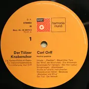 LP - Carl Orff , Gunild Keetman - Musikalisches Hausbuch - Gatefold