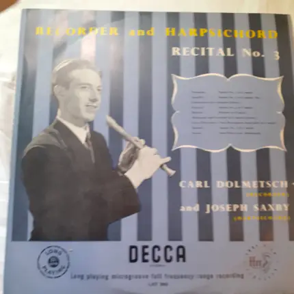 Carl Dolmetsch , Joseph Saxby - Recorder And Harpsichord Recital No. 3