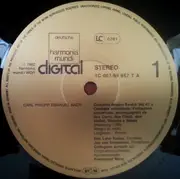 LP - C.P.E. Bach - Doppelkonzert Es-dur Für Cembalo Und Hammerflügel / Sonatina D-dur Für Zwei Cembali - Gatefold