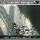CD - Carl Philipp Emanuel Bach - Geoffrey Thomas , László Paulik - 3 Sonaten für Cembalo und Violine