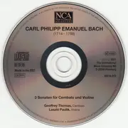 CD - Carl Philipp Emanuel Bach - Geoffrey Thomas , László Paulik - 3 Sonaten für Cembalo und Violine