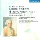 CD - Carl Philipp Emanuel Bach - Orchester Sinfonien Nos. 1-4 / Sinsonia No. 3