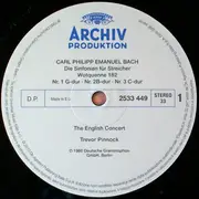LP - Carl Philipp Emanuel Bach - Die Sinfonien Für Streicher WQ 182 - 180gr
