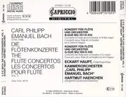 CD - Carl Philipp Emanuel Bach , Eckart Haupt , Kammerorchester Carl Philipp Emanuel Bach - Hartmut Haen - Flötenkonzerte (II)