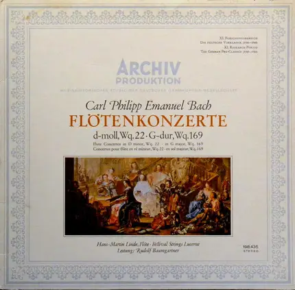 Carl Philipp Emanuel Bach - Flötenkonzerte D-moll, Wq.22 / G-dur, Wq.169