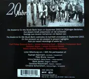 CD - Carl Philipp Emanuel Bach , Johann Sebastian Bach , Wilhelm Friedemann Bach - 20 Jahre Akademie Für Alte Musik Berlin - digipak