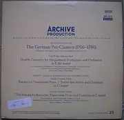 LP - Carl Philipp Emanuel Bach / Johann Friedrich Fasch / Johann Joachim Quantz - Orchestral and Chamber Music in Transition - mono, insert index sheet + booklet