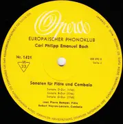 LP - Carl Philipp Emanuel Bach - Sonaten Für Flöte Und Cembalo
