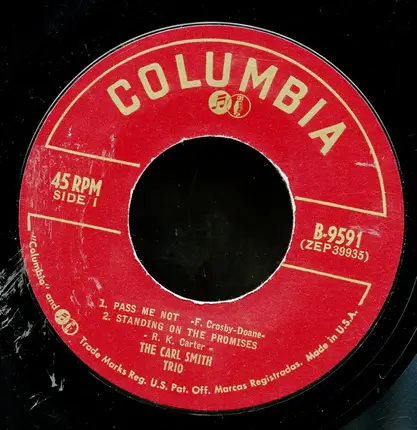 Carl Smith Trio - Sunday Down South