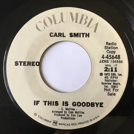 Carl Smith - If This Is Goodbye