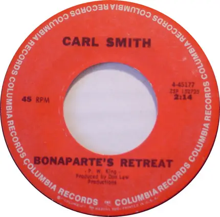 Carl Smith - Pick Me Up On Your Way Down / Bonaparte's Retreat