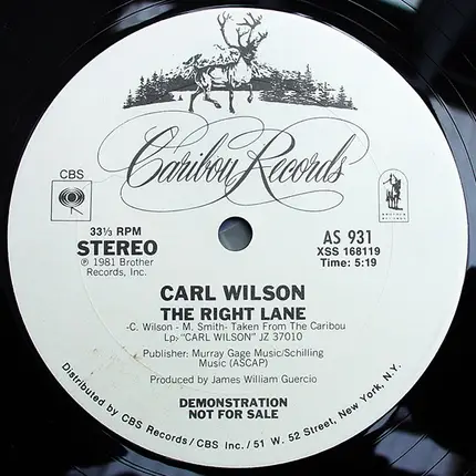 Carl Wilson - The Right Lane / Hold Me