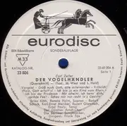 10'' - Carl Zeller / Erika Köth · Renate Holm · Rudolf Schock , Der Günther-Arndt-Chor , Berliner Symphoni - Der Vogelhändler - Großer Querschnitt