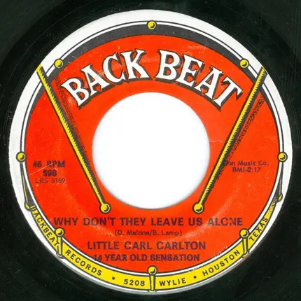 Carl Carlton - Why Don't They Leave Us Alone / 46 Drums - 1 Guitar