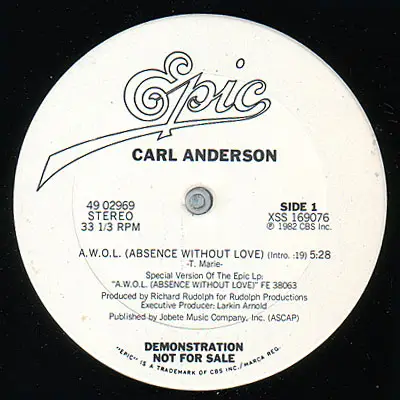 Carl Anderson - A.W.O.L. Absence Without Love