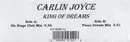 12inch Vinyl Single - Carlin Joyce - King Of Dreams - white label