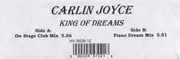 12inch Vinyl Single - Carlin Joyce - King Of Dreams - white label