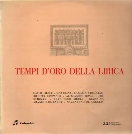 Carlo Galeffi, Gina Cigna,.. - Tempi d'oro della Lirica