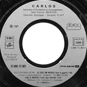 7inch Vinyl Single - Carlos - Je Suis Un Rigolo / Réfléchis