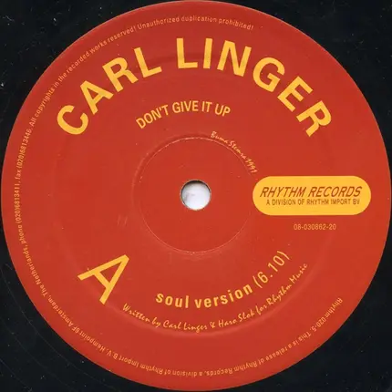 Carl Linger - Don't Give It Up