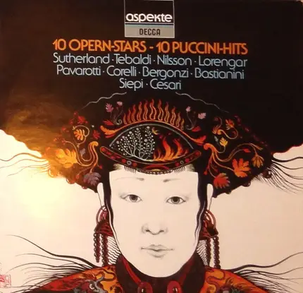 Carlo Bergonzi , Renata Tebaldi , Ettore Bastianini , Renato Cesari , Franco Corelli , Birgit Nilss - 10 Opern-Stars - 10 Puccini-Hits