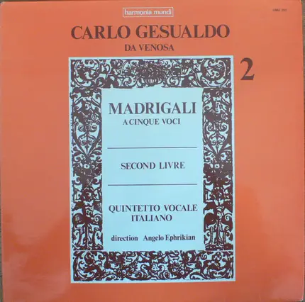 da Venosa - Madrigali A Cinque Voci 2 - Second Livre