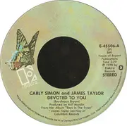7inch Vinyl Single - Carly Simon And James Taylor - Devoted To You / Boys In The Trees