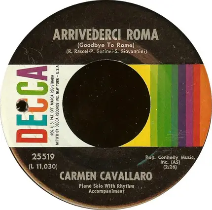Carmen Cavallaro - Arrivederci Roma (Goodbye To Rome)