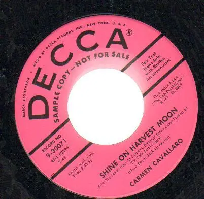 Carmen Cavallaro - Manhattan / Shine On Harvest Moon