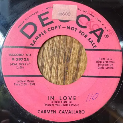 Carmen Cavallaro - Just Say I Love Her