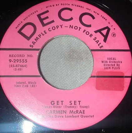 Carmen McRae - Get Set / You Don't Have To Tell Me
