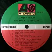 LP - Carmen McRae - For Once In My Life