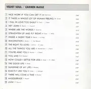 CD - Carmen McRae - Velvet Soul