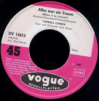Carmela Corren - Alles War Ein Traum