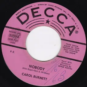 Carol Burnett - Nobody / Sweet Georgia Brown