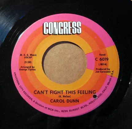 Carol Dunn - Bitter Honey / Can't Fight This Feeling