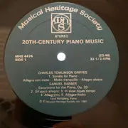 LP - Carol Honigberg - 20th Century Piano Music