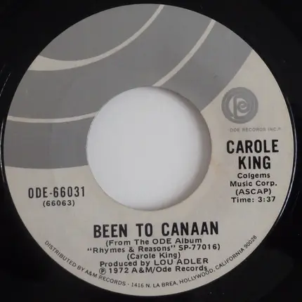 Carole King - Been To Canaan / Bitter With The Sweet