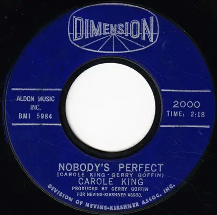 Carole King - It Might As Well Rain Until September / Nobody's Perfect