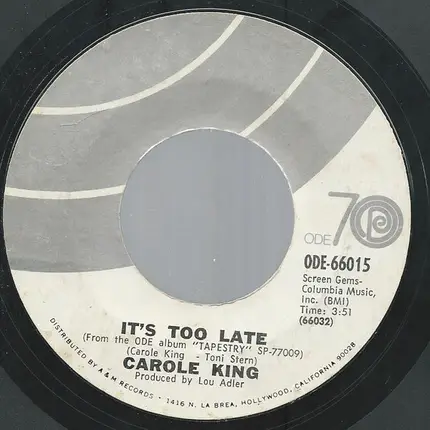 Carole King - It's Too Late